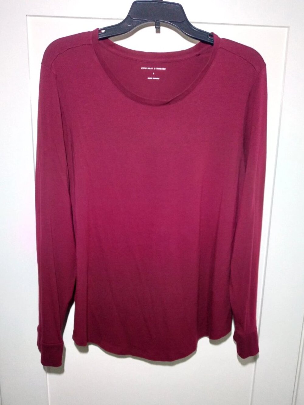 Universal Standard Crew Neck Long Sleeve Tee Shirt Women's Size Small